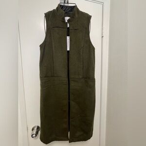 BCBGeneration forest green duster vest